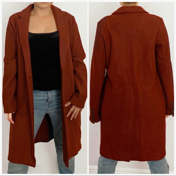 Rachel Zoe Wool Blend Overcoat Single 